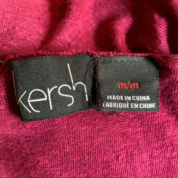 KERSH linen burgundy semi sheer tank top - camisole tunic - medium - Picture 10 of 12